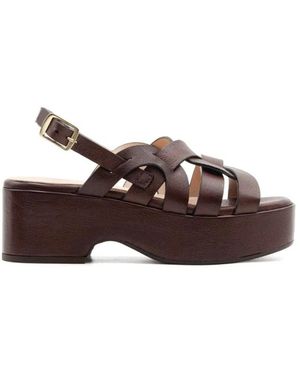 Duccio Del Duca Sandalen Met Hoge Hak - Bruin