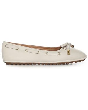 Tod's Ballerina'S Van Nappaleer - Wit