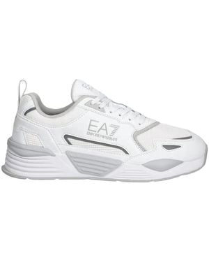 EA7 Schoenen ,Wit ,Polyester Ace Runner Nieuwe Sneakers