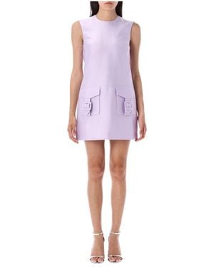 Self-Portrait Short Dresses - Purple