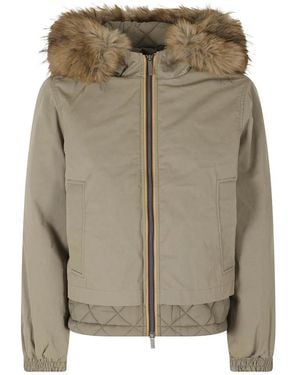 K-Way Faux Fur & Shearling Jackets - Verde