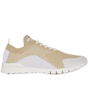 Kiton Two-Tone Knit Fit Sneakers - Natur