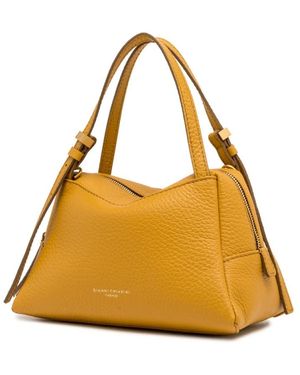 Gianni Chiarini Tassen ,Geel ,Leer Dea Schoudertas