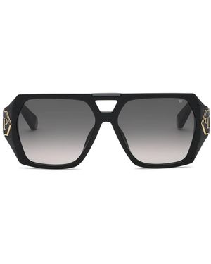 Philipp Plein Accessoires ,Zwart ,Plein Brave Zonnebril
