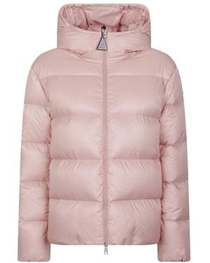 Moncler Jassen ,Roze ,Leer Feligule Down Jacket