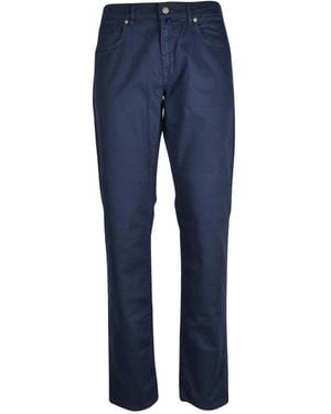 Incotex Slim Fit Chino Broek - Blauw