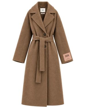 SOLOTRE Belted Coats - Marrón