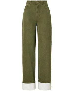 Tory Burch Straight Fit Jeans - Green