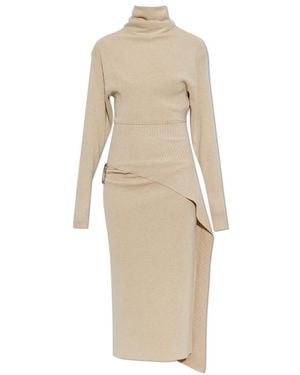 Lanvin Wollkleid Mit Taillen-Applikation - Natur