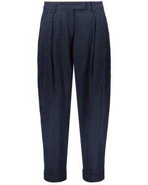 Moorer Broeken ,Blauw ,Polyester Wijde Broek