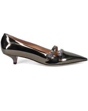 PROSPERINE® Schoenen ,Grijs ,Elegante Zilveren Hak Pumps - Zwart