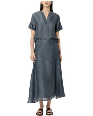 Luisa Cerano Gari Viskose- Und Seidenrock Für Damen - Blau