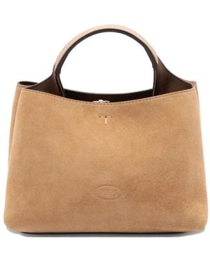 Tod's Wildleder Top-Griff Tasche - Braun