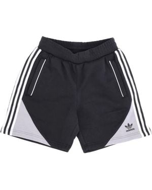 adidas Schwarz/Weiß Fleece Trainingsanzug Shorts - Blau