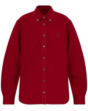 Ami Paris Denim Shirts - Rouge