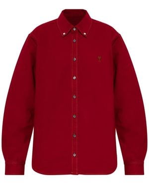 Ami Paris Denim Shirt - Rood
