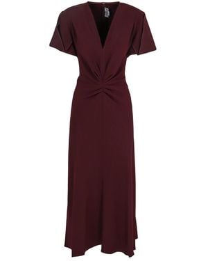 Victoria Beckham Midi Dress With V-Neck - Purple