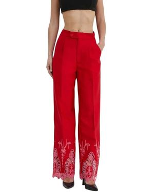 Never Fully Dressed Wide Trousers - Rouge