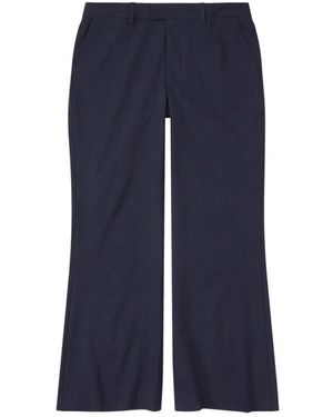Closed Wharton Cropped Flared Hosen - Blau
