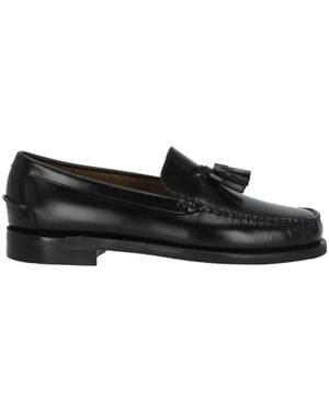 Sebago Lack-Loafer Mit Fransen - Schwarz