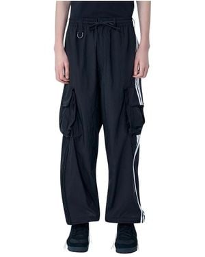 Y-3 Nylon Wired 3 Stripes Cargohose - Blau