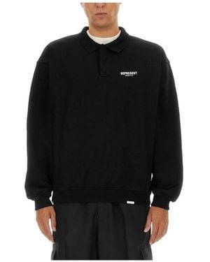 Represent Owners Club Ls Polo Sweat - Zwart