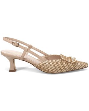 Tosca Blu Schoenen ,Leer Elegante Hak Slingback - Naturel