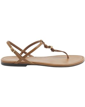 Celine Flache Sandalen - Braun