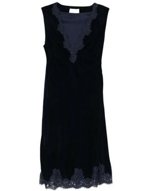 Ermanno Scervino Kleedjes ,Blauw ,Wol Carlton Muts & Handschoenen Cadeauset - Zwart