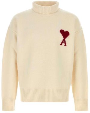 Ami Paris Turtlenecks - White