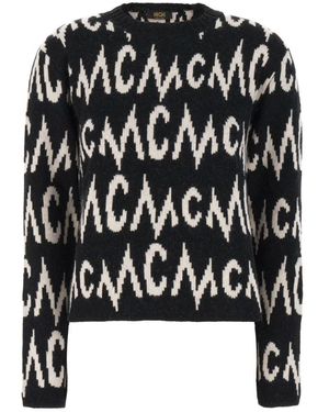 MCM Stilvolle strickwaren,schwarzer kaschmir-mix pullover