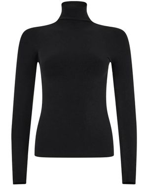 Gucci Nahtloses Stretch-Jersey-Oberteil Aus Nylon - Schwarz