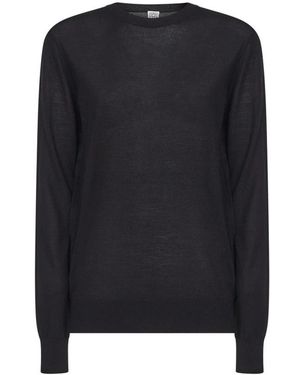 TOTEME Round-Neck Knitwear - Azul