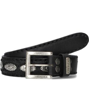 Sendra Schwarzer Leder Damengürtel