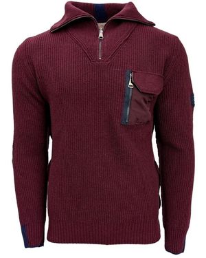 Bob Half-Zip Rollkragenpullover - Rot