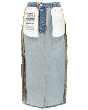 Vetements Denim Skirts - Azul