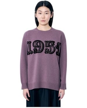 Max Mara Round-Neck Knitwear - Paars