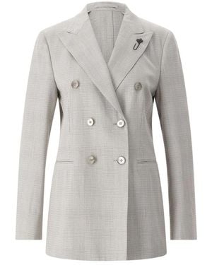 Lardini Double-Breasted Blazer - Grijs
