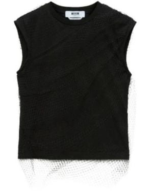 MSGM Sleeveless Tops - Noir