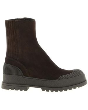 Aquazzura Robuuste Enkellaarsjes - Bruin