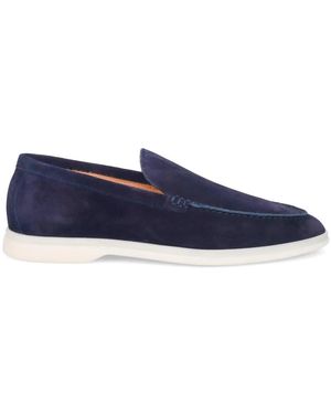 Rossano Bisconti Blaue Wildleder Mokassin Schuhe