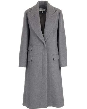 Loewe Lange Jas Van Wol En Kasjmier - Grijs