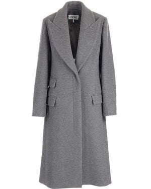 Loewe Single-Breasted Coats - Grey