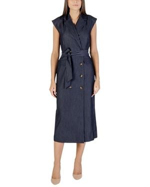 Ichi Midi Dresses - Blue