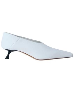 Sportmax Leren Pumps Met Kittenhak - Wit