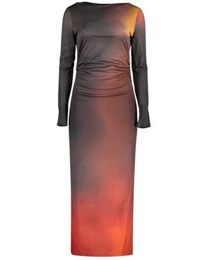 Desigual Berlin Langes Gemustertes Kleid - Rot