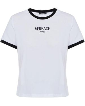 Versace Stretch Viscose-Jersey T-Shirt - Wit