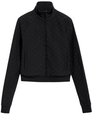 Gucci Gg Jacquard Jersey Jacke - Schwarz