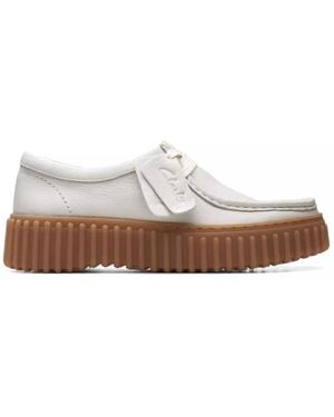 Clarks Laced Shoes - White