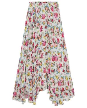 MSGM Rokken ,Wit ,Maxi Rok - Blauw